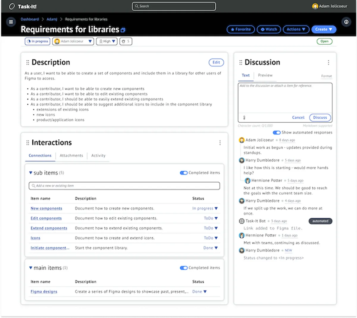 Task-it task management product